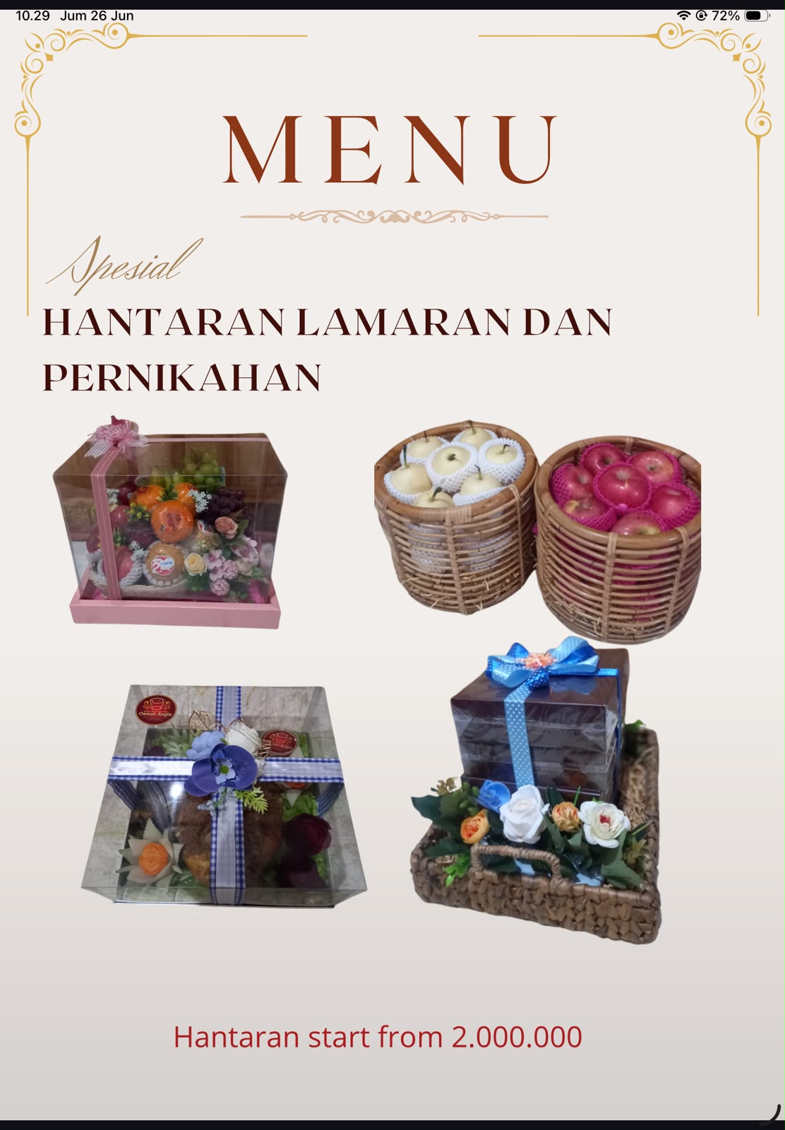 Paket Hantaran Lamaran Lengkap